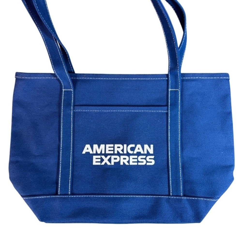 American Express Blue Canvas Tote Bag Promotional Shoulder Bag Hit Promo 3250